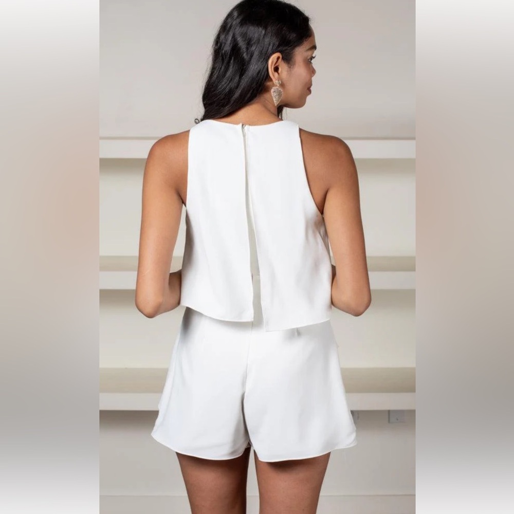 DO-BE White Ruffle Romper - Picture 6 of 7